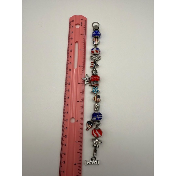 Willabee & Ward July Charm Bracelet – Patriotic Red White Blue Jewelry - Picture 6 of 6